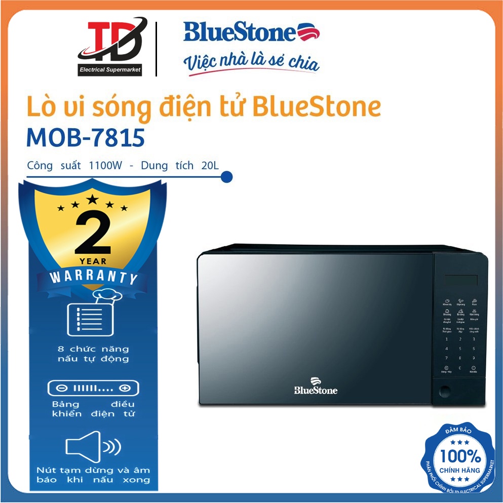 Lò vi sóng điện tử Bluestone MOB-7819/MOB-7815, Dung Tích 20Lit - 1050W, Hàng Chính Hãng