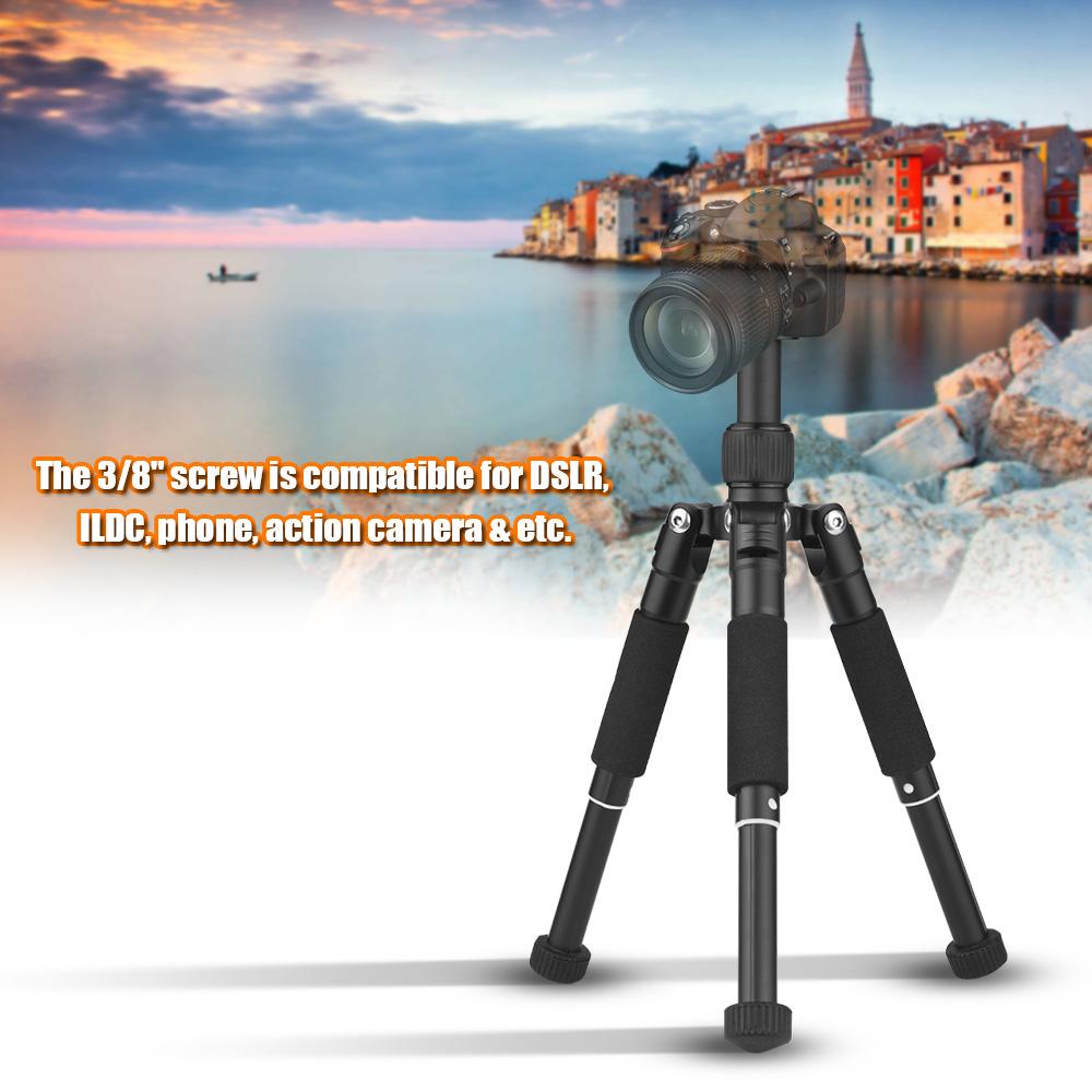 Giá đỡ kính thiên văn 3/8 inch Vít Chiều cao 32,3cm đối với DSLR ILDC Hợp kim nhôm Chân máy nhỏ điều chỉnh 3 vị trí