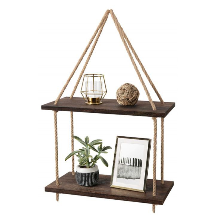 Kệ gỗ trang trí 2 tầng hình ngôi nhà