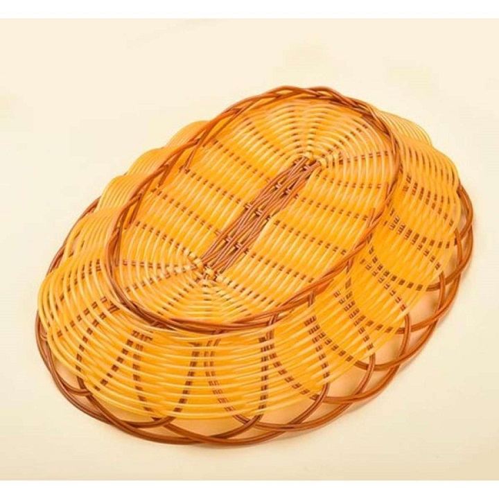 RỔ OVAL NHỰA GIẢ MÂY TIỆN DỤNG