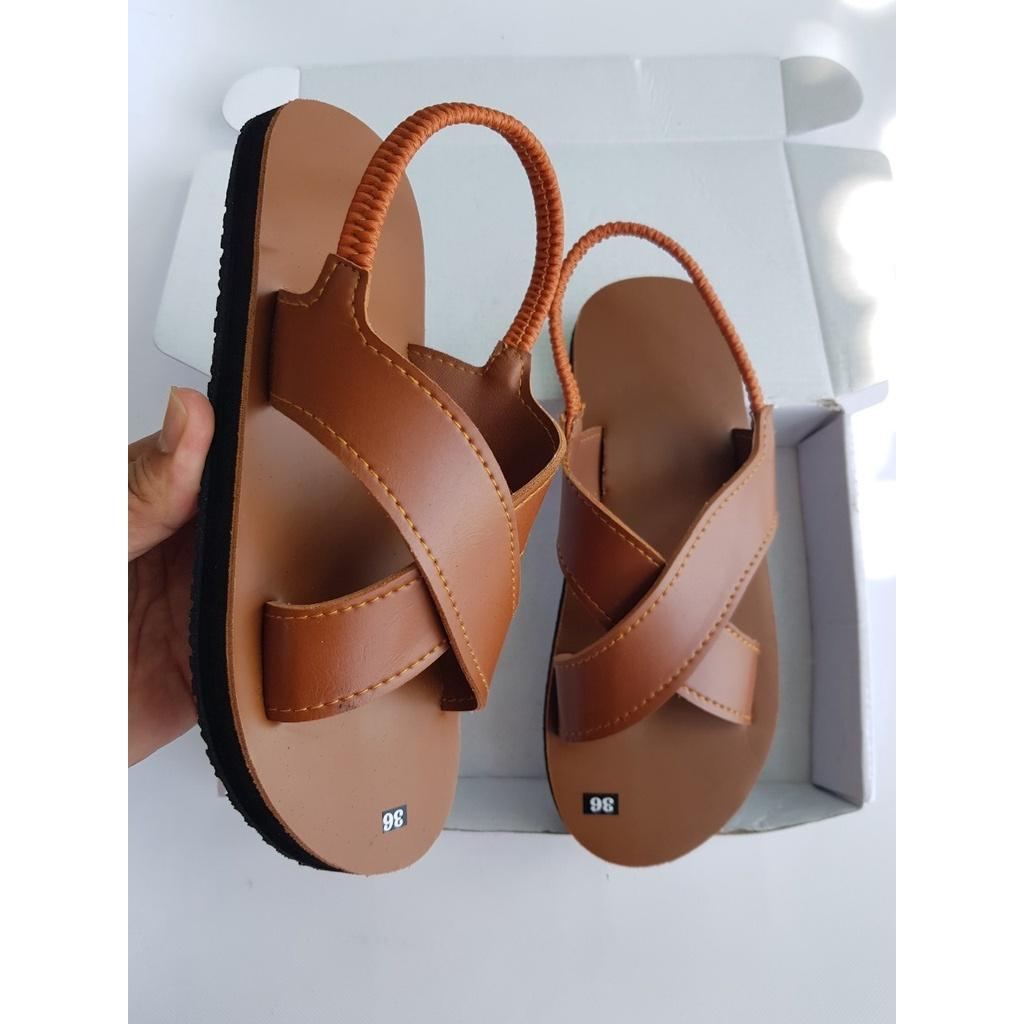 sandal đồng nai dép quai hậu nữ ( đế bò quai bò hậu thun ) size từ 34 nữ đến 42 nữ