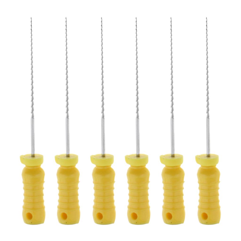 6pcs 25mm H-File  Endodontic NiTi Rotary Root Canal Files Tips