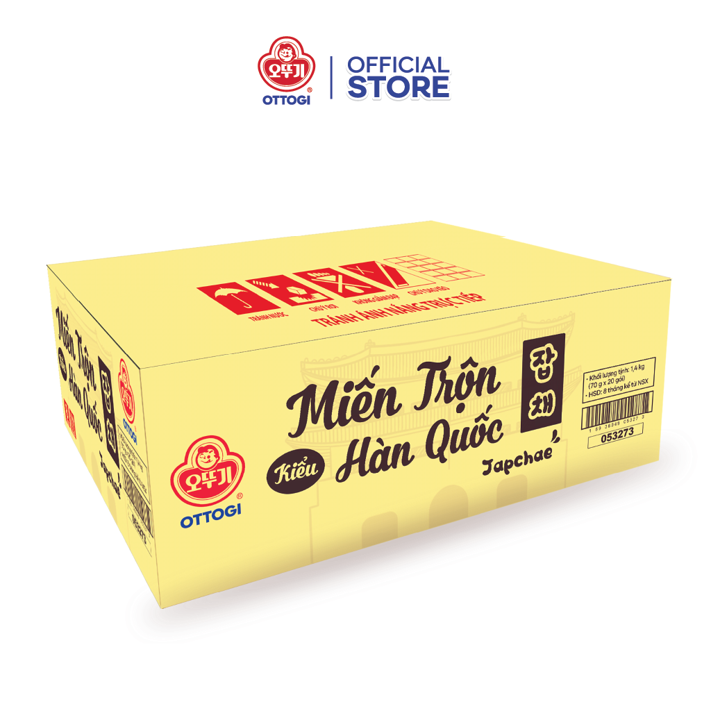 Thùng 20 gói miến trộn Hàn Quốc Japchae Ottogi 70g