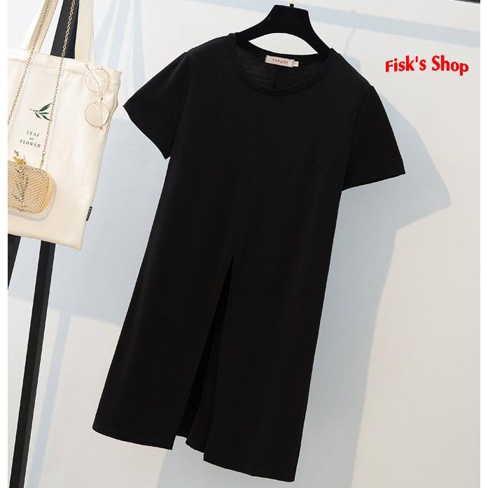 Set váy phông xẻ phối váy ren