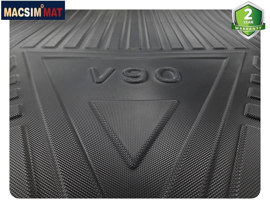 Thảm lót cốp qd xe ô tô Volvo V90 2017 - nay nhãn hiệu Macsim chất liệu TPV cao cấp màu đen