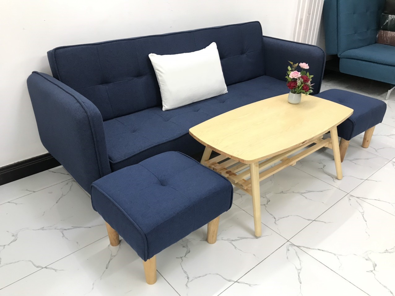 Bộ ghế sofa giường sofa bed tay vịn phòng khách sopha sivali09 salon