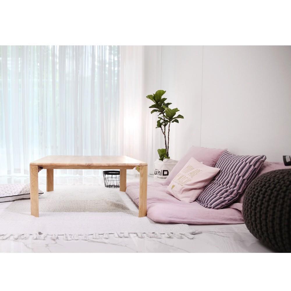 Bàn Xếp Gọn Chân Bánh Mì (70 x 120cm) Gỗ Tự Nhiên 100%- TN