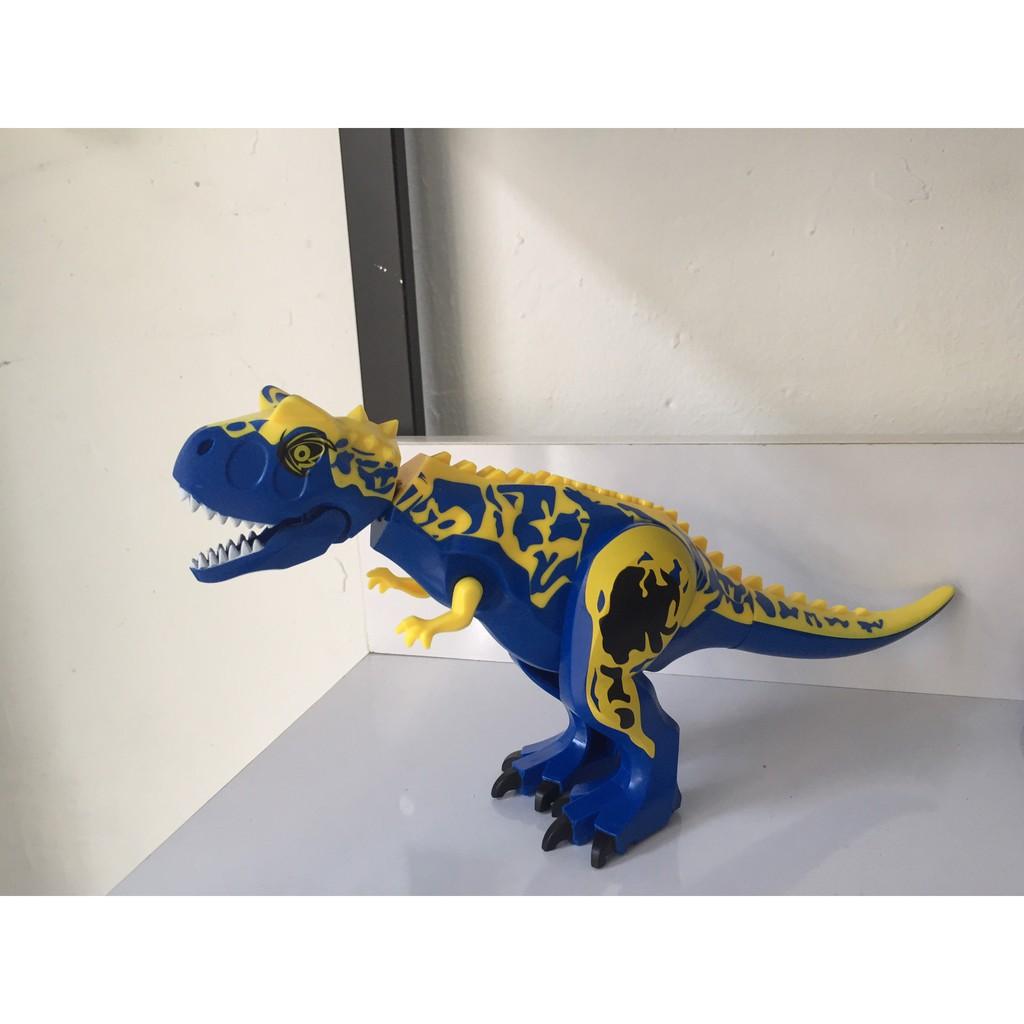 Xếp hình Lắp ráp Mô hình Khủng long Dinosaurs Jurassic Park Tyrannosau Aberdeen Blue Large Vàng Xanh DươngKFAB