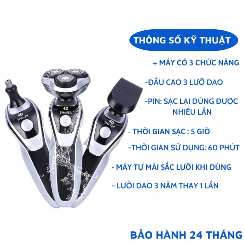 Máy cạo râu 3 trong 1 SHAVER SK1588 , Máy cạo râu đa năng là sản phẩm hot không thể thiếu đối với cánh mày râu.