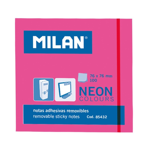 Bộ 2 Giấy Note Hồng 76 x 76 mm - 85432 (100 Tờ) - Milan