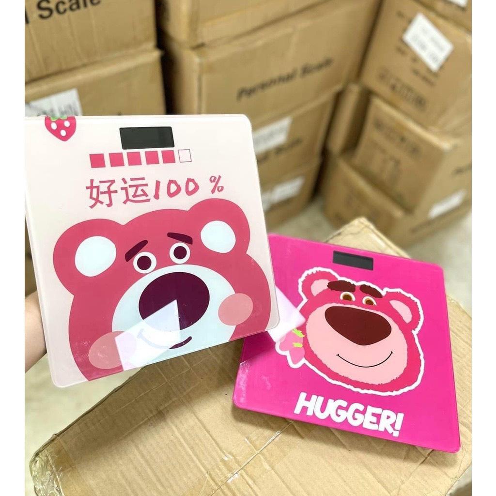 Cân Điện Tử Hình Gấu Hồng Cưng Xỉu Luôn - Tặng Kèm Pin AAA