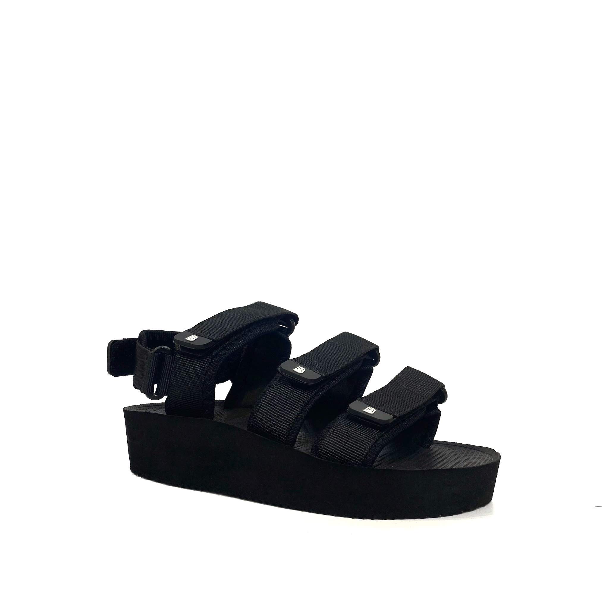 Giày Sandal Nữ The Bily 04W 3 Quai Ngang - Màu Đen BL04WD