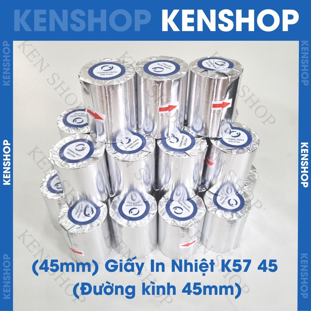 (100 cuộn) Giấy In Bill K57 x45 (57mm) Mực đen Cho máy in bill, giấy in nhiệt k57 - 45