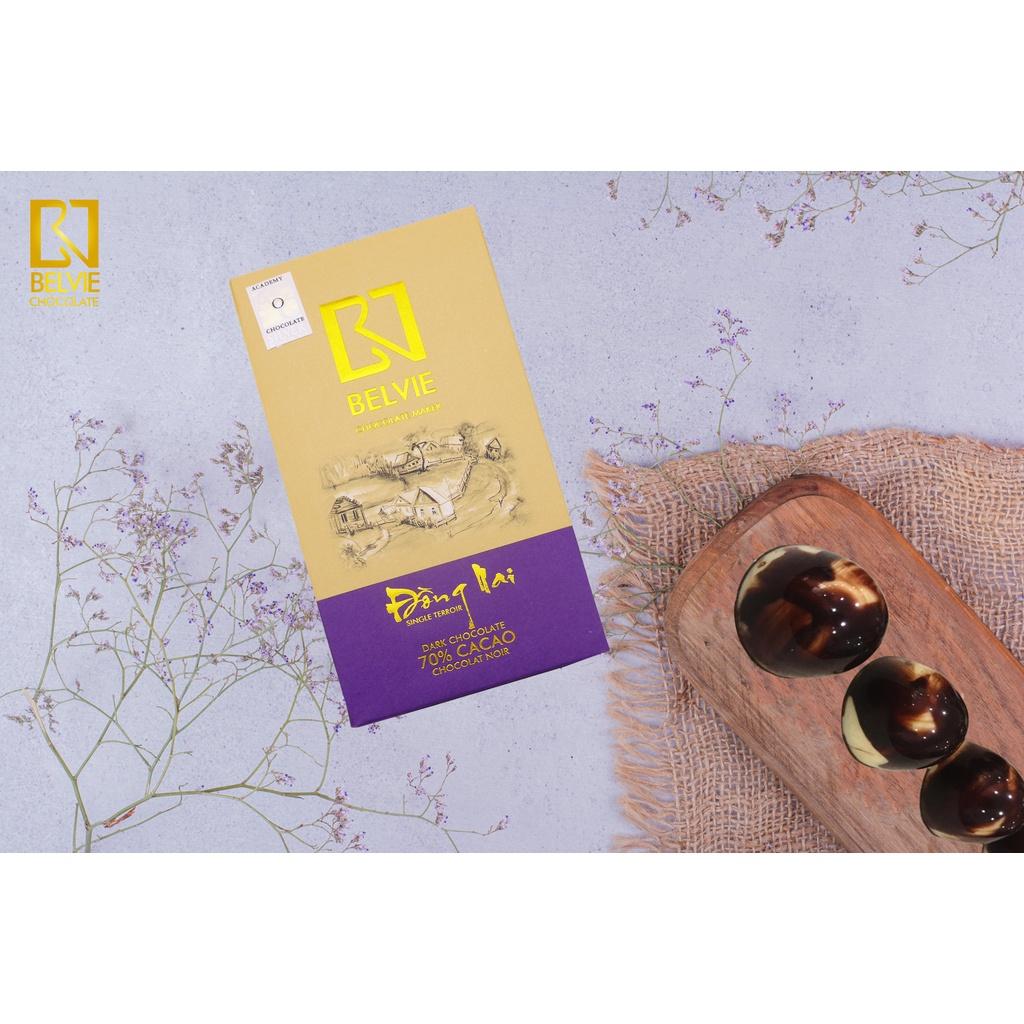 Bộ 4 thanh socola đen 70%