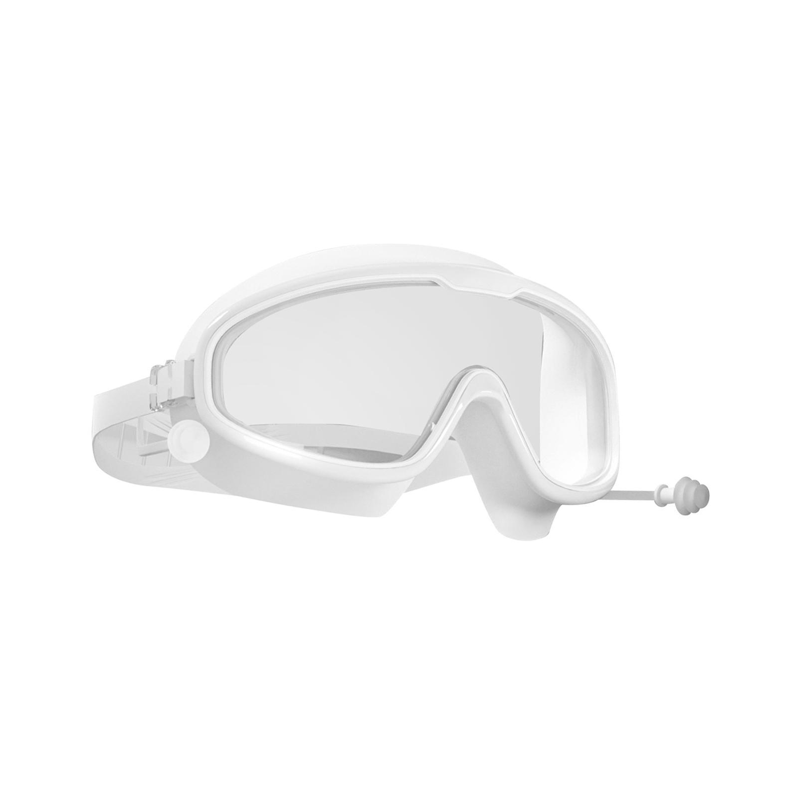 Swimming Goggles Swim Glasses Large Frame Diving Glasses with Earplugs