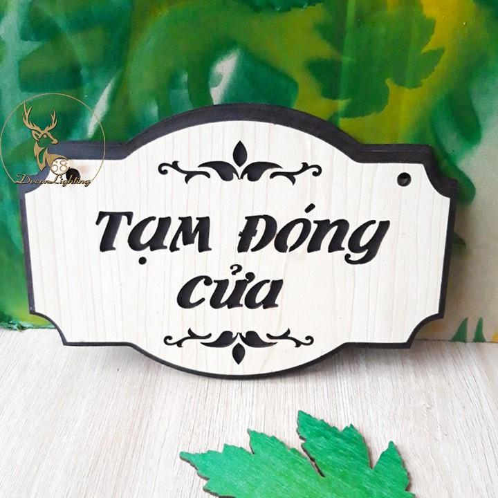 Bảng gỗ treo cửa trang trí chữ Welcome đón khách nhiều kiểu chữ lựa chọn-GoldenDeer
