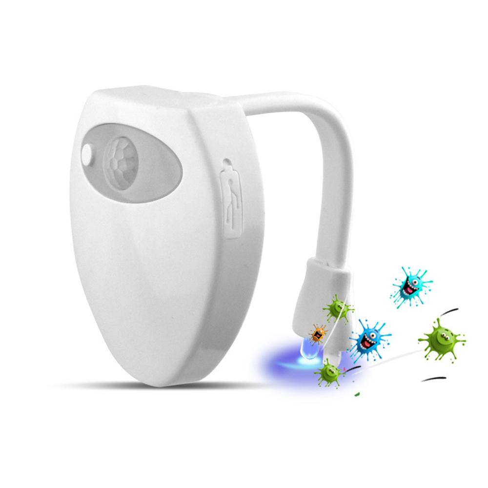 Đèn Led trong nhà vệ sinh 16 màu Cảm biến chuyển động thông minh Sạc USB với chức năng diệt khuẩn UV chống thấm nước