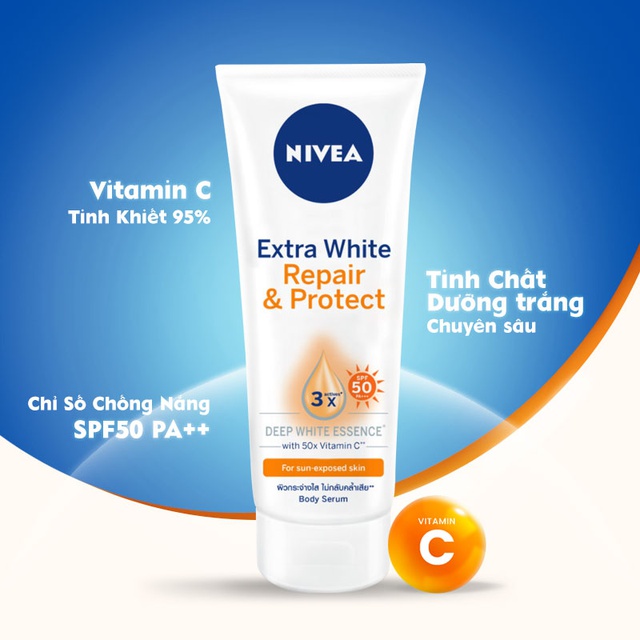 Serum Dưỡng Thể NIVEA Phục Hồi &amp; Chống Nắng Ban Ngày (180 ml) - 88314 (Bao bì thay đổi theo từng đợt nhập hàng)