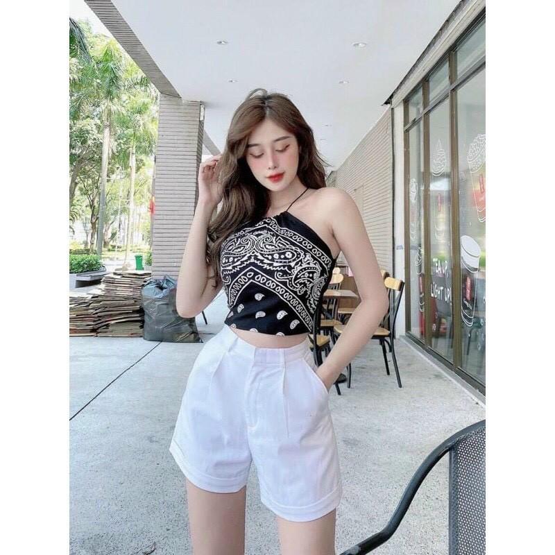 Áo thổ cẩm 2 dây đan chéo lưng siêu xinh