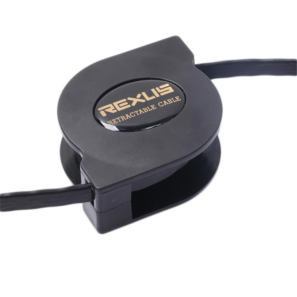 Cat.7 RJ-45 Flat Ethernet Network Cable Patch Retractable Internet .5m