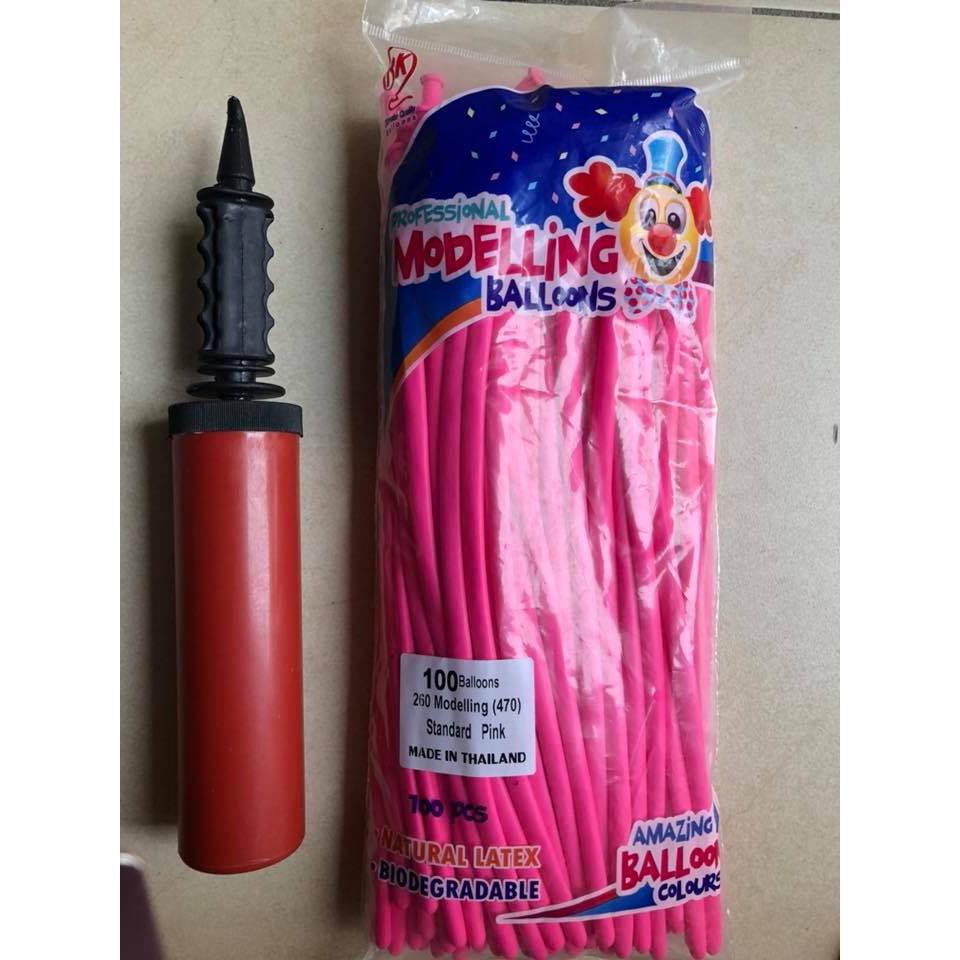 Combo 100 vỏ bóng vặn hình nghệ thuật kèm bơm tay