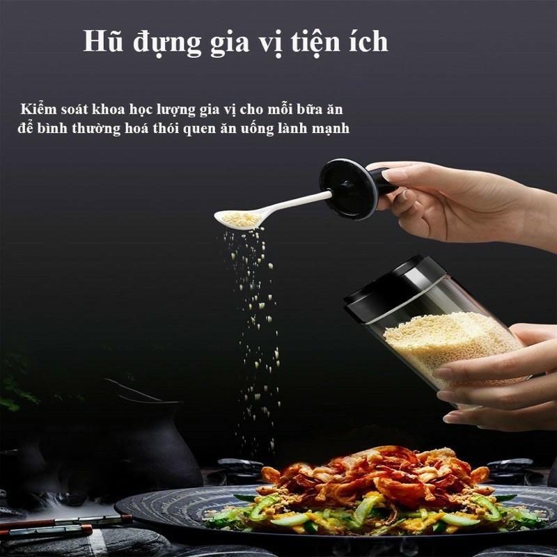 SALE️️ Lọ Đựng Gia Vị, Hũ Đựng Gia Vị Kèm Muỗng Mẫu Mới 2021