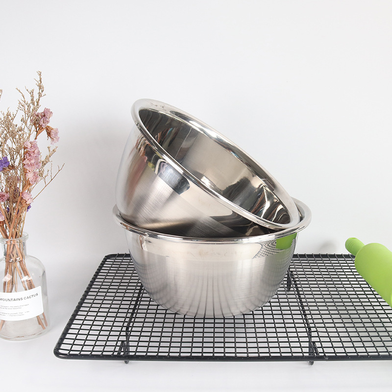 Thau Trộn Thố Trộn Âu Trộn Salad Trộn Bột Làm Bánh Cao Cấp Inox Sáng Bóng Cứng Cáp Không Rỉ Sét