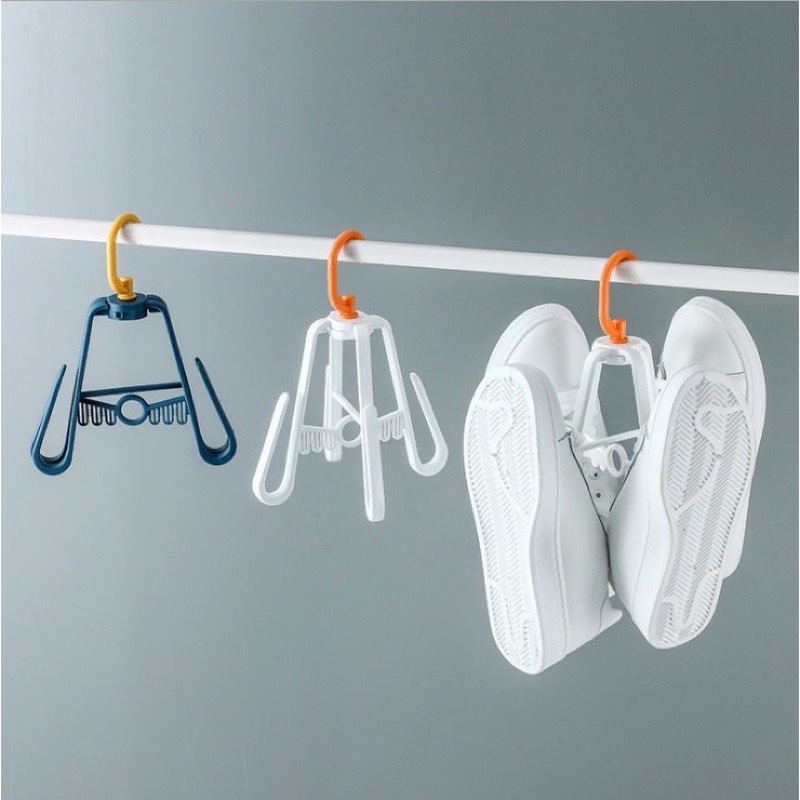 Set 2 móc treo phơi giày dép thông minh xếp gọn tiện lợi khả năng chịu lực cao ,không tốn diện tích ,giữ độ cân bằng cho giày dép không bị lệch và mau khô ráo