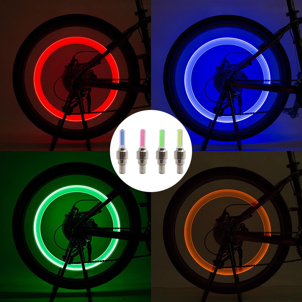 Set 2 Đèn LED Gắn Van Bánh Xe Đạp Tiện Dụng