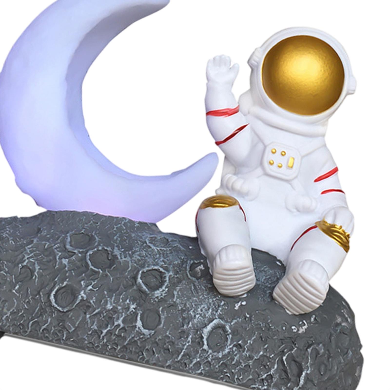 Moon Light Astronaut Bluetooth Speaker with LED Lantern Stereo Sound FM Radio for Kids Girls Boys Birthday Bedroom Home Decoration Christmas