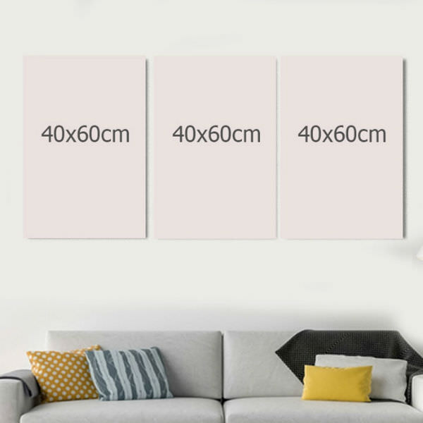 Bộ 3 Tranh Canvas Không Viền Treo Tường Phòng Khách "Paris" W163