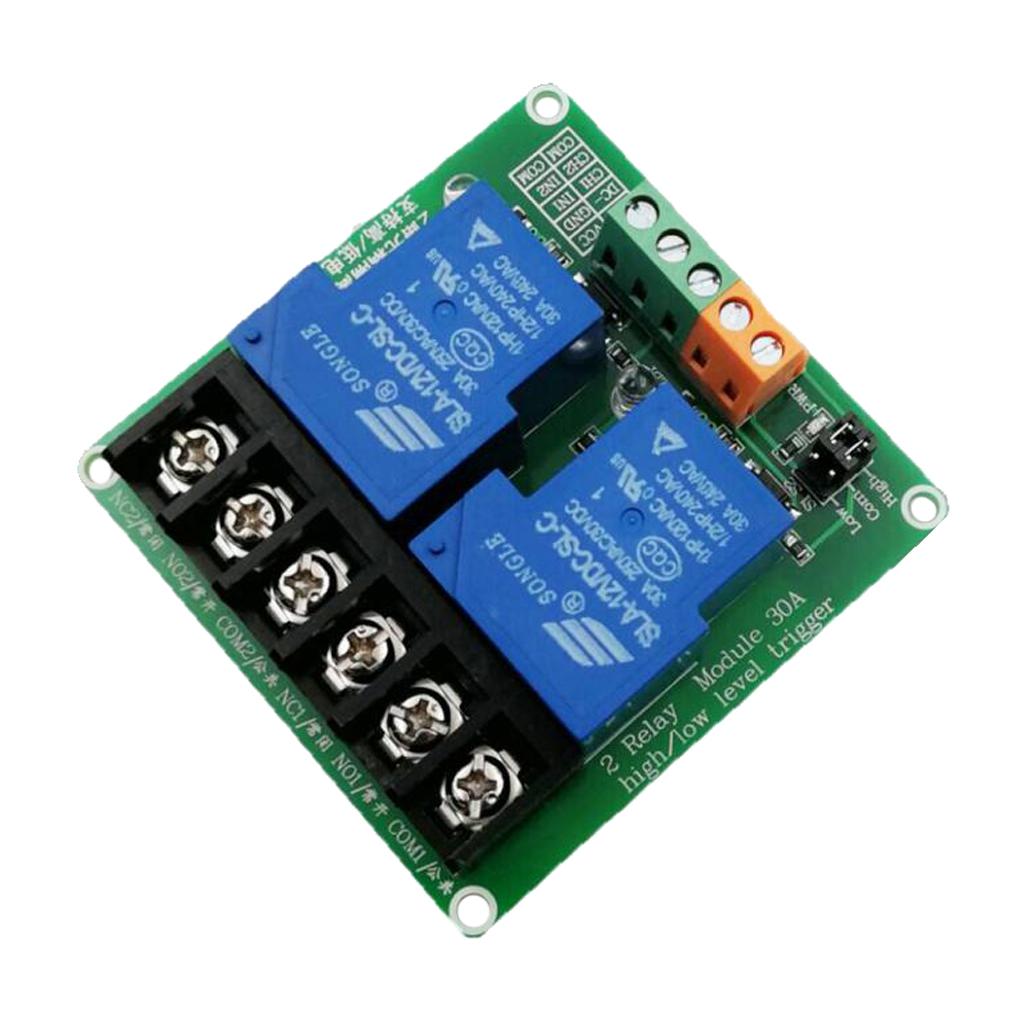 2-Way 30A High / Low Level Trigger Relay Module 5V Intelligent Home PLC Auto