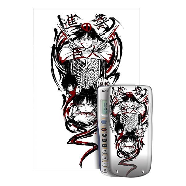 Decal Trang Trí Máy Tính Casio/Vinacal Nhân Vật Truyện Tranh Attack On Titan TAT-010