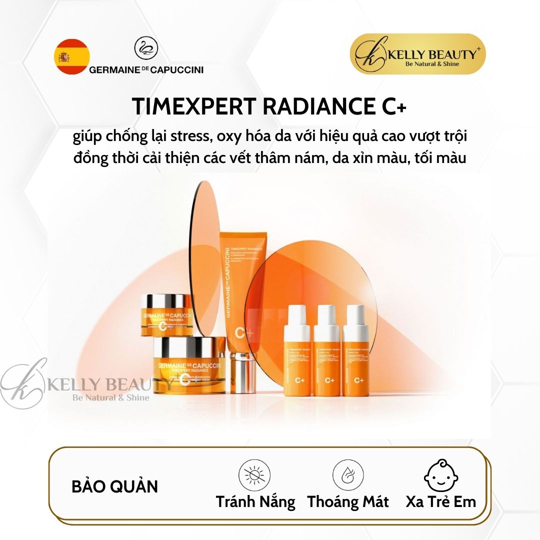 Kem Dưỡng Mắt Germaine Timexpert Radiance C+ Illuminating Antioxidant Eye Contour - Trẻ Hóa Vùng Da | Kelly Beauty