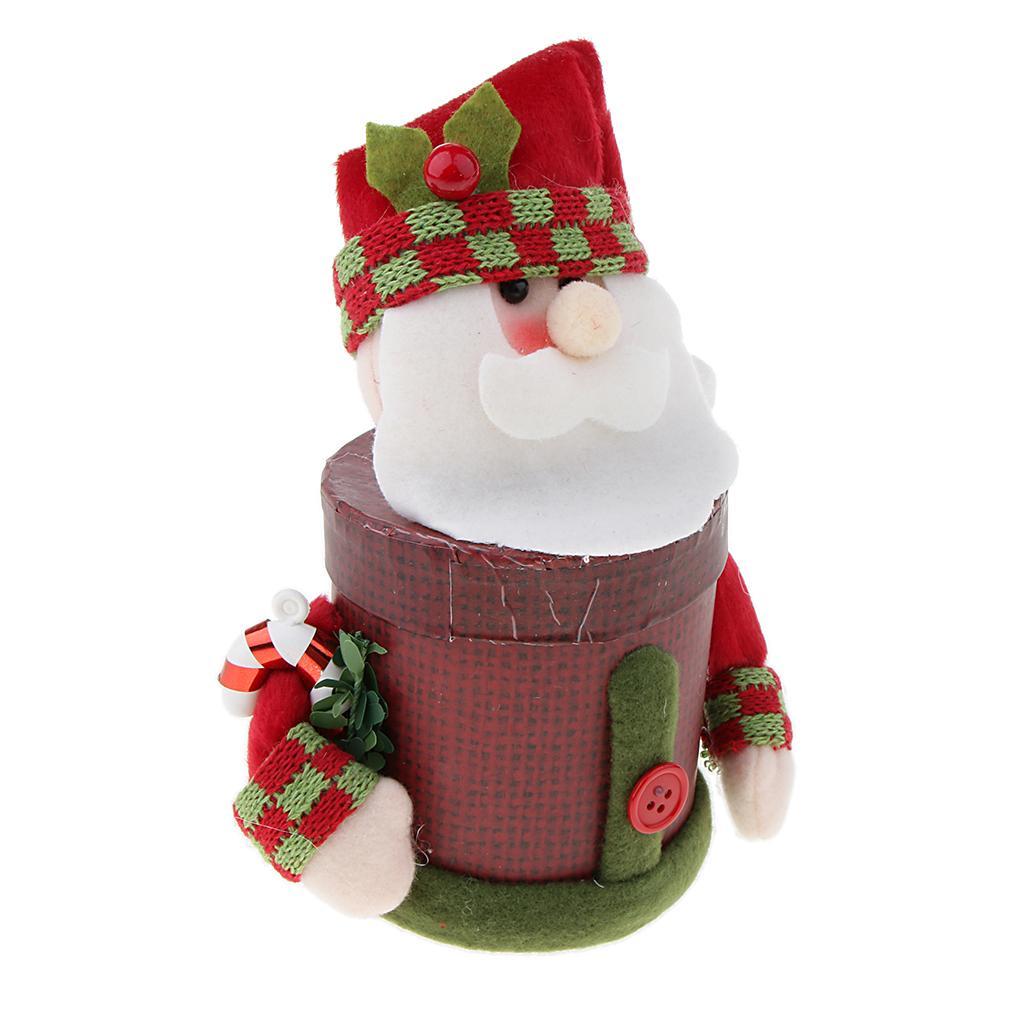 Christmas Linen Candy Boxes Gift Storage Container Table Decor