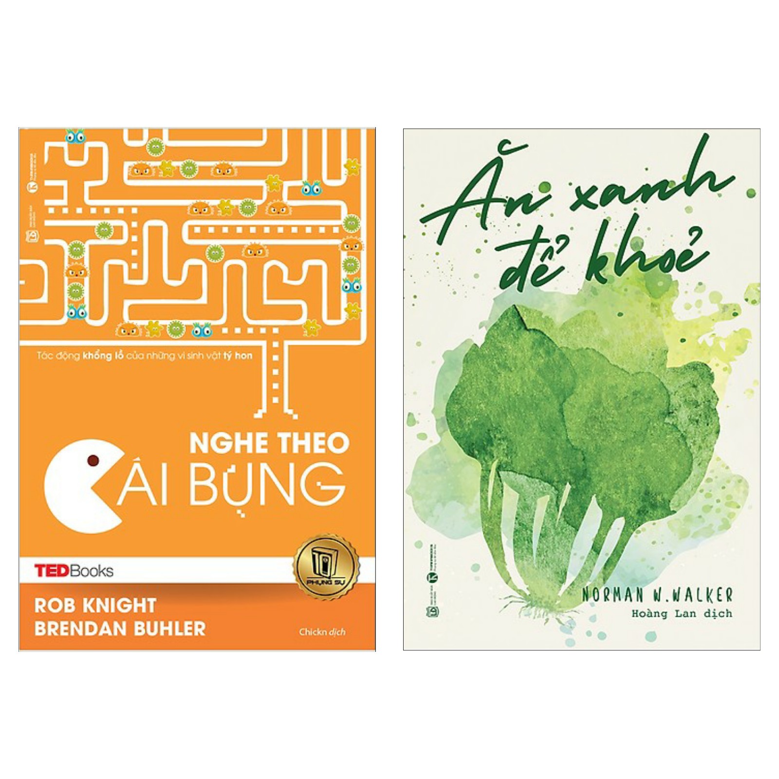 Combo Sách Y Học Sống Khỏe Cho Bạn:  TedBooks - Nghe Theo Cái Bụng + Ăn Xanh Để Khỏe ( Tặng Kèm Bookmark Love Life)