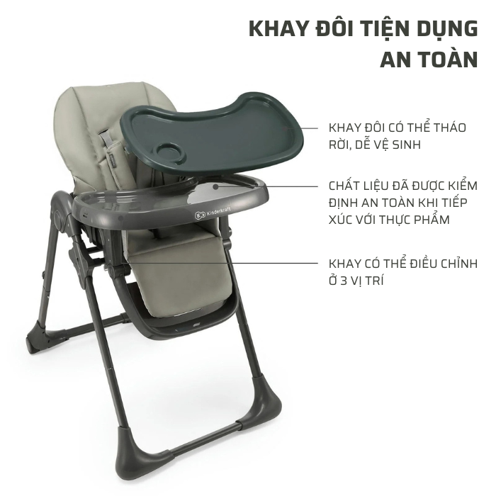 GHẾ ĂN TUMMIE KINDERKRAFT DÀNH CHO BÉ TỪ 0 THÁNG ĐẾN 15KG - HÀNG CHÍNH HÃNG