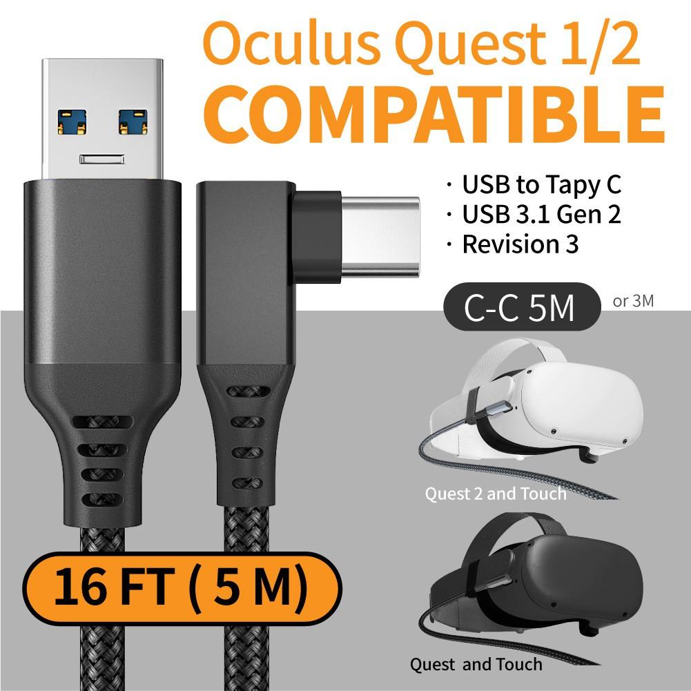 Dây cáp chuyển đổi từ giắc cắm USB sang Type-C, dây cáp USB 3.1 cho Oculus Quest 2 dài 5m - MINPRO