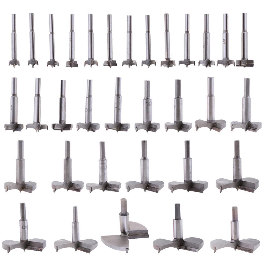 Woodworking Forstner Drill Bits Sets,2 PCS Wood Boring Hole Drilling with Round Shank 40mm 45mm