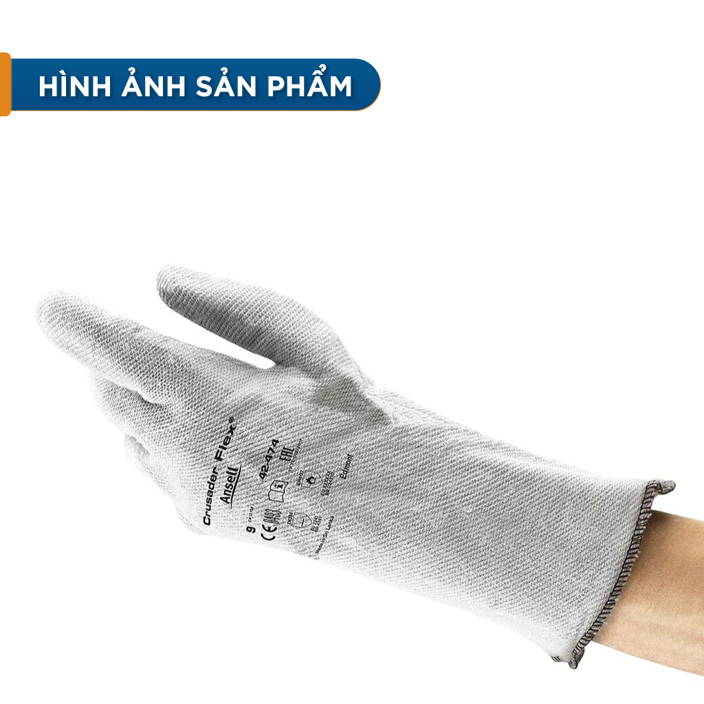 Găng tay chịu nhiệt ANSELL 42-474 bao tay chịu nhiệt 204°C chuyên dùng cầm lò nướng, tao tác cơ khí nóng