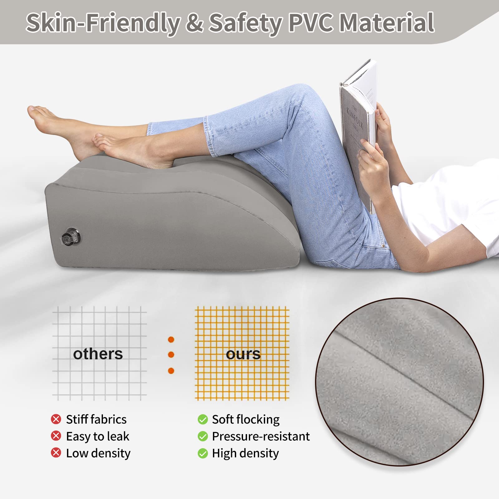 Gối Hơi Kê Gác Chân Khi Nằm Gối ngủ khi Ngồi Pillow LEX