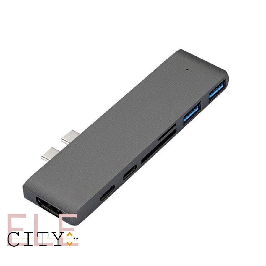 Bộ chuyển đổi 107ele cổng USB 3.1 Type-C sang cổng Hdmi 4k 3 USB C cổng 3.0 Tf Pd cho máy tính xách tay Laptop táo Pro/