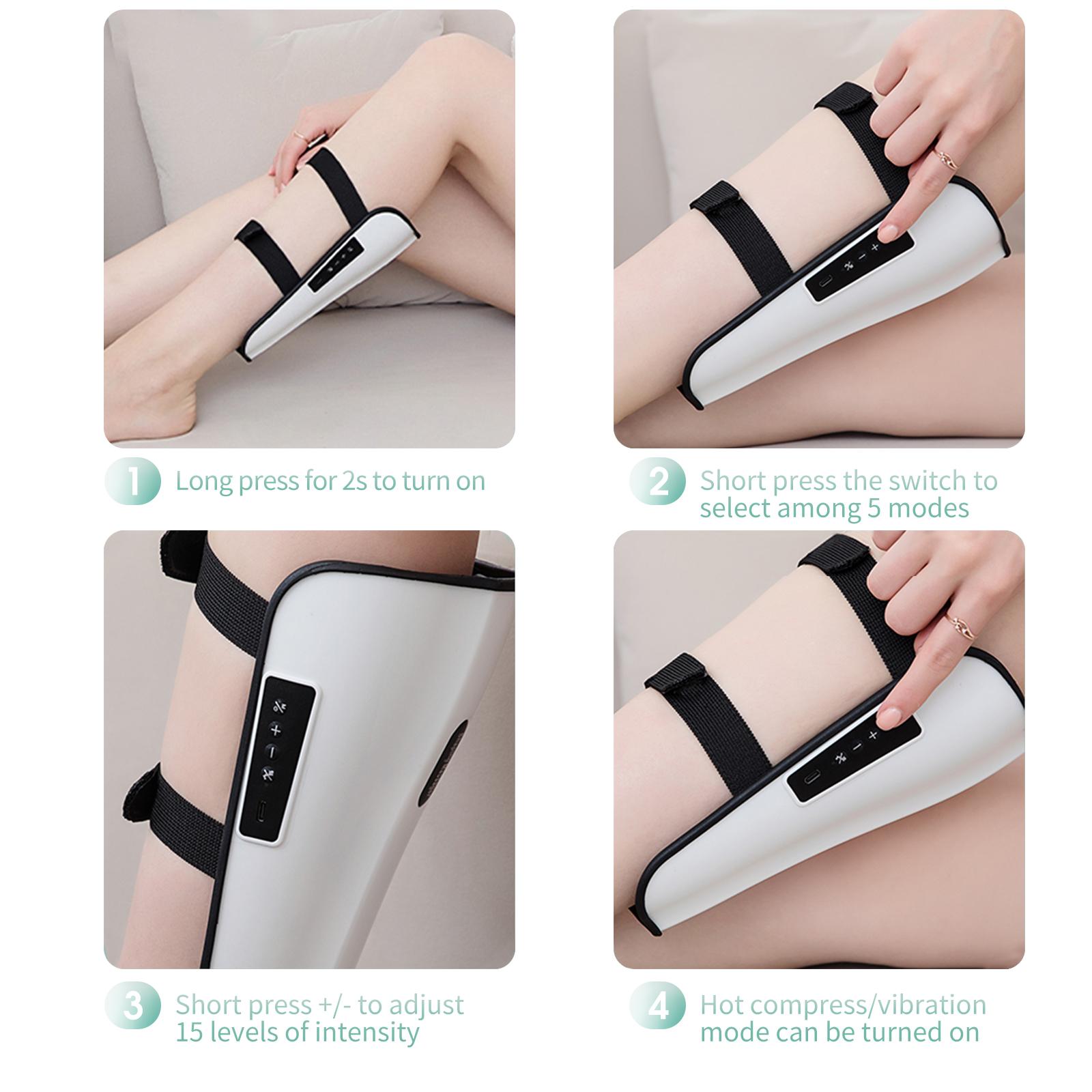 Máy Mát Xa Bắp Chân Bằng Điện Cho Bắp Chân Tuần Hoàn Với 5 Chế Độ Mát Xa & 15 Chế Độ Sức Mạnh