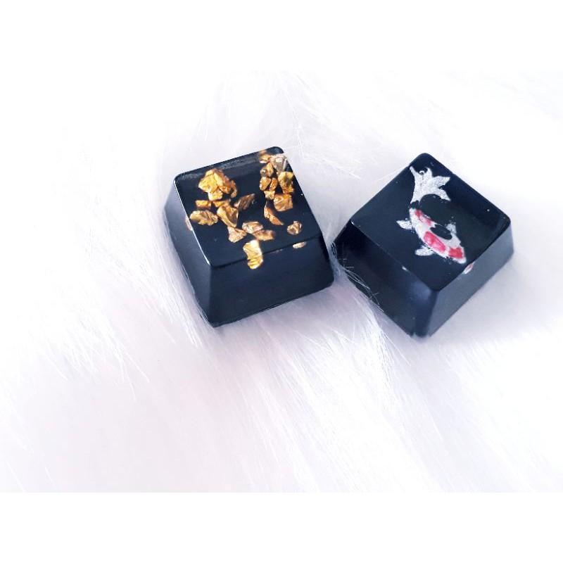 Keycap đá vàng, cá koi trang trí bàn phím gaming