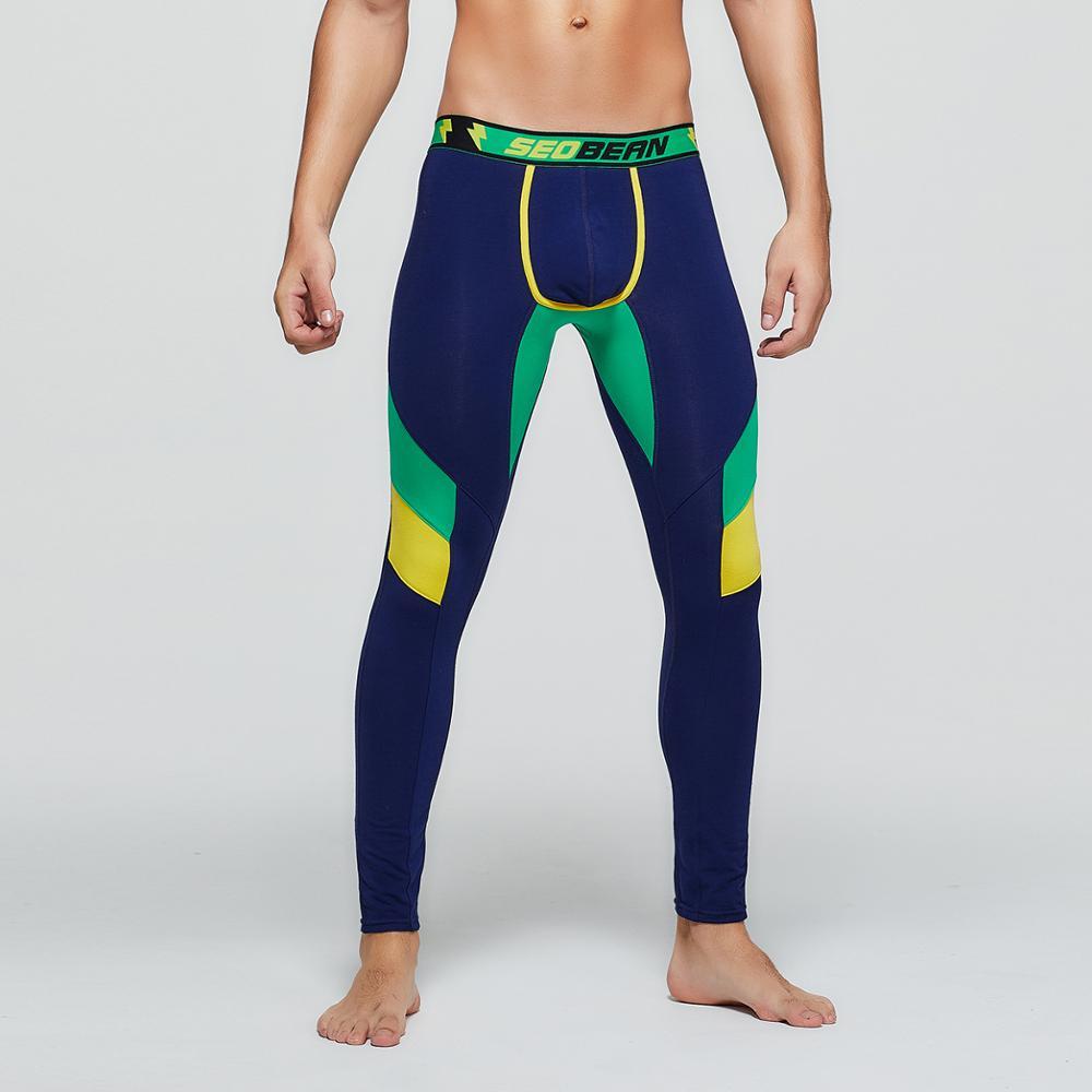 Mới Thu Đông Quần Lót Nam Gợi Cảm Chất Liệu Vải Cotton Dài Johns Ấm Nhiệt Quần Lót Sexy Quần Legging