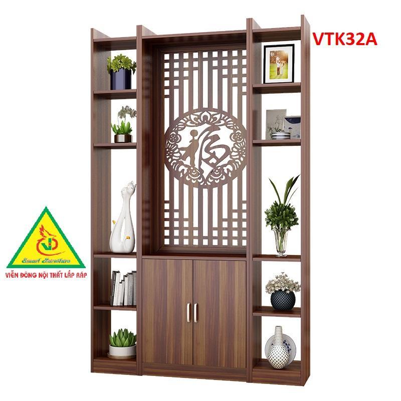 Tủ kệ trang trí kiêm vách ngăn phòng khách , nhà bếp VTK32 - Nội thất lắp ráp Viendong Adv