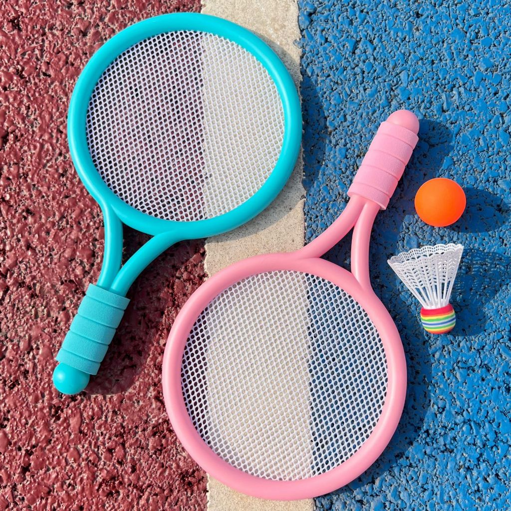 Bộ vợt cầu lông tennis đồ chơi trẻ em ngoài trời và trong nhà cho bé, đồ chơi thể thao, quà tặng sinh nhật cho bé