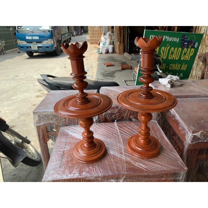 Chân nến gỗ hương đá hàng đẹp