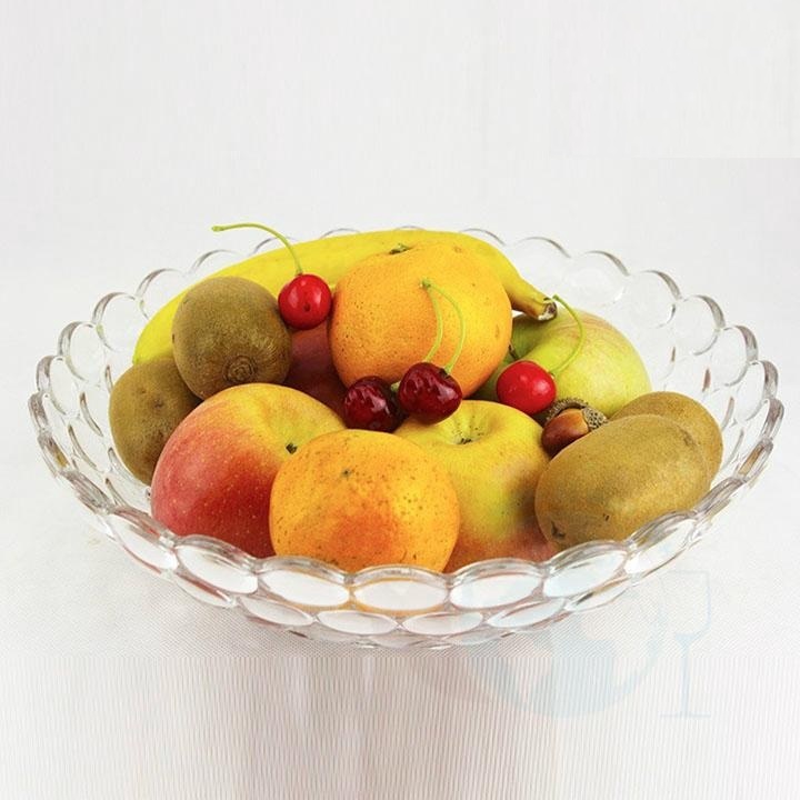 Tô Thủy Tinh Chấm Bi Tròn Lớn Màu Vàng Sang Trọng