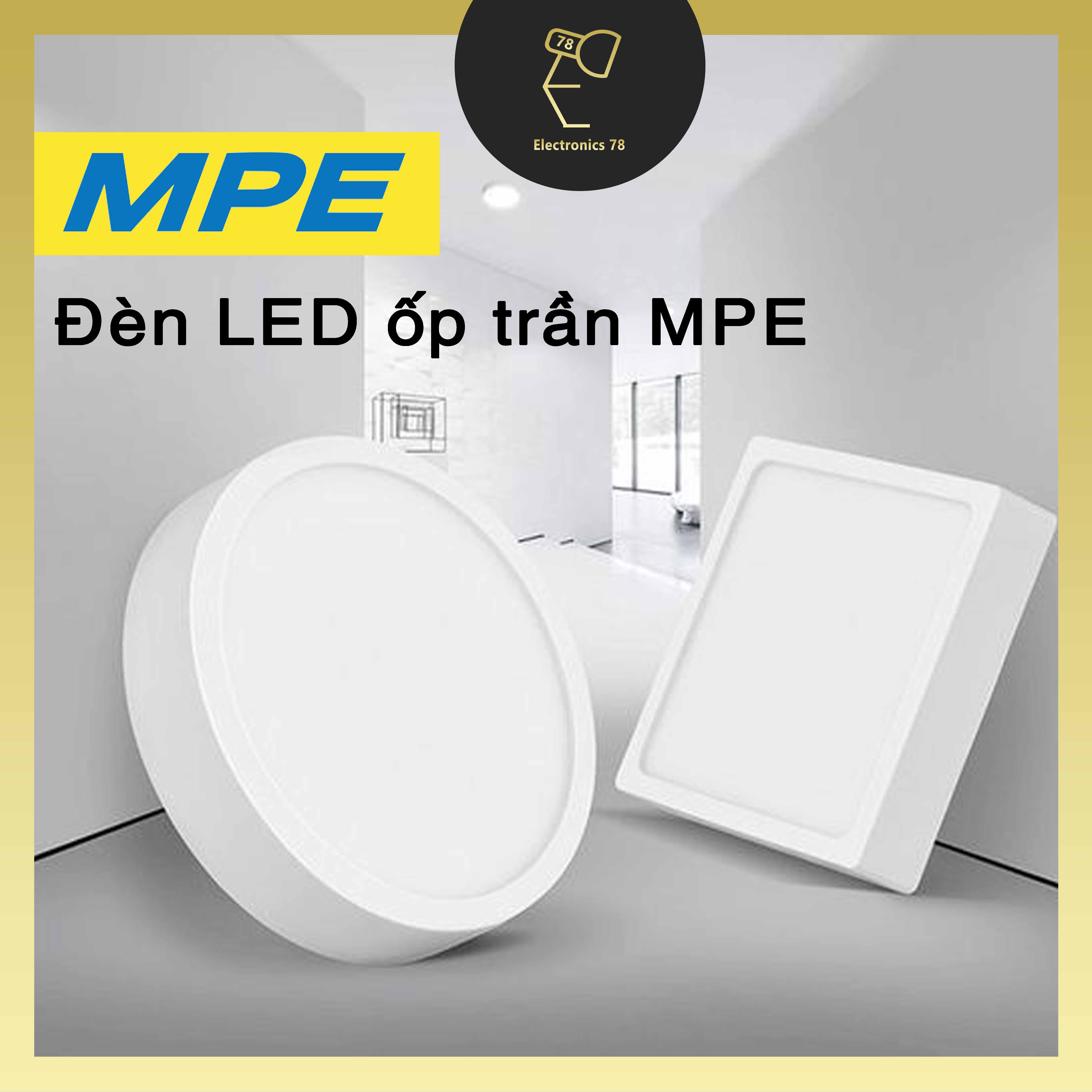 Đèn Led ốp trần Vuông, Ốp Vuông nổi ngoài ban công MPE